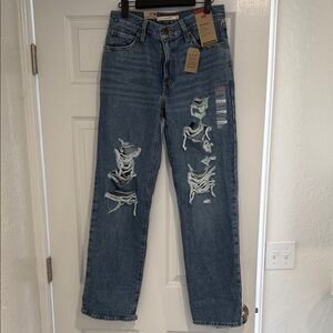 Levi's Classic Blue Ripped Jeans